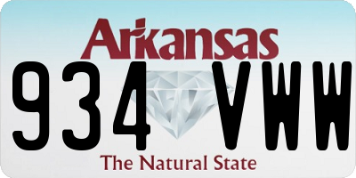 AR license plate 934VWW