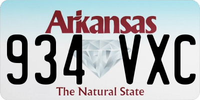 AR license plate 934VXC