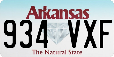 AR license plate 934VXF