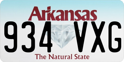 AR license plate 934VXG
