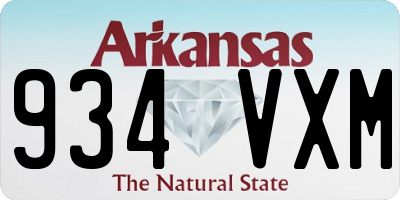 AR license plate 934VXM