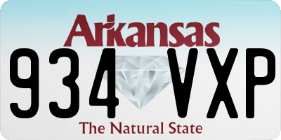 AR license plate 934VXP