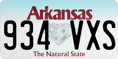 AR license plate 934VXS