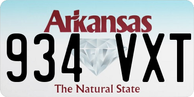 AR license plate 934VXT