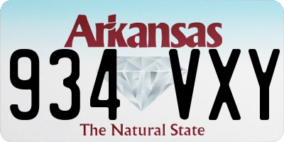 AR license plate 934VXY