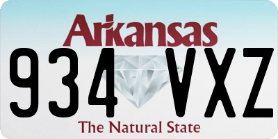AR license plate 934VXZ