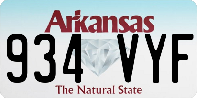 AR license plate 934VYF