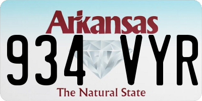 AR license plate 934VYR