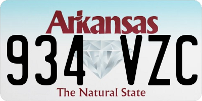 AR license plate 934VZC