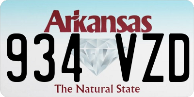 AR license plate 934VZD