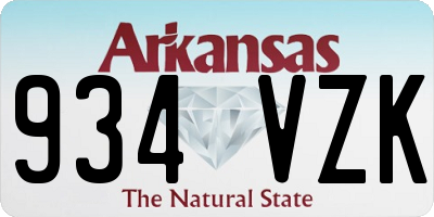 AR license plate 934VZK