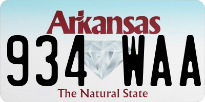 AR license plate 934WAA