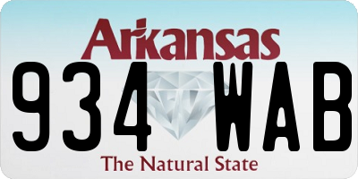 AR license plate 934WAB