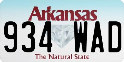 AR license plate 934WAD
