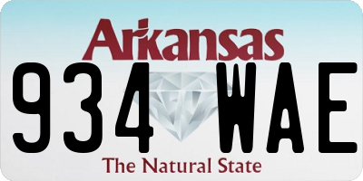 AR license plate 934WAE
