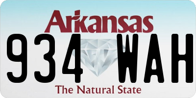 AR license plate 934WAH