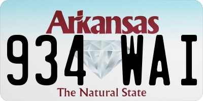 AR license plate 934WAI