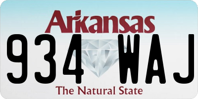 AR license plate 934WAJ