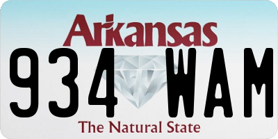 AR license plate 934WAM