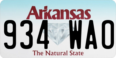 AR license plate 934WAO