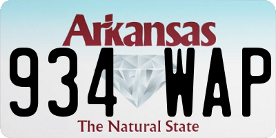 AR license plate 934WAP