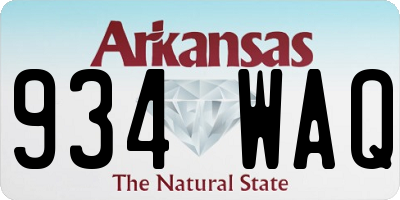 AR license plate 934WAQ