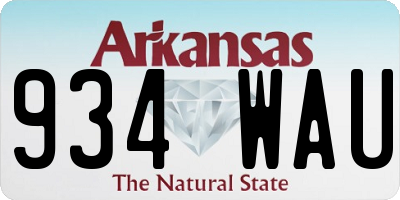 AR license plate 934WAU