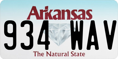 AR license plate 934WAV