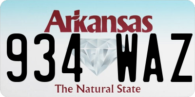 AR license plate 934WAZ