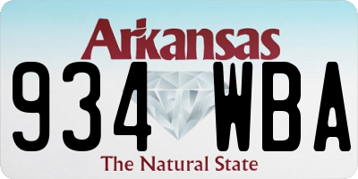 AR license plate 934WBA