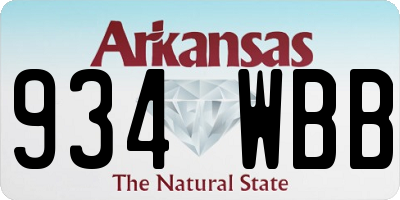AR license plate 934WBB