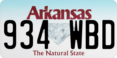 AR license plate 934WBD