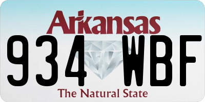 AR license plate 934WBF