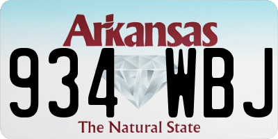 AR license plate 934WBJ