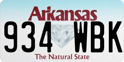 AR license plate 934WBK