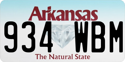 AR license plate 934WBM