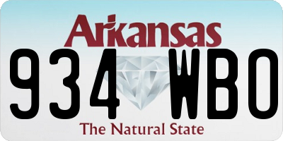 AR license plate 934WBO