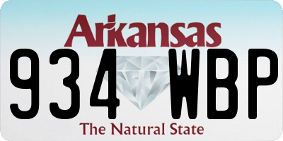 AR license plate 934WBP