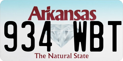 AR license plate 934WBT
