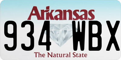 AR license plate 934WBX