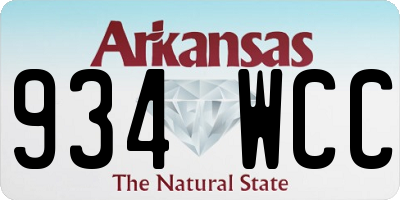 AR license plate 934WCC