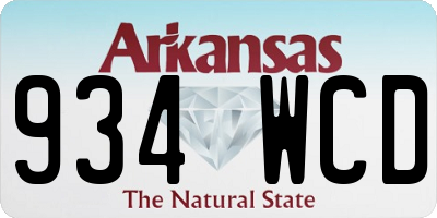 AR license plate 934WCD
