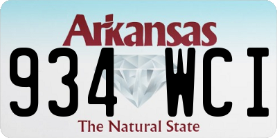 AR license plate 934WCI