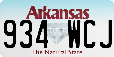 AR license plate 934WCJ
