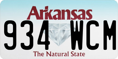 AR license plate 934WCM