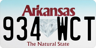 AR license plate 934WCT