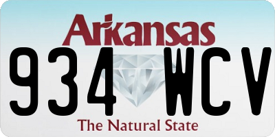 AR license plate 934WCV