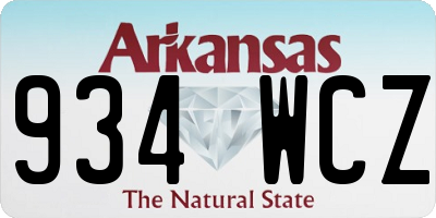 AR license plate 934WCZ