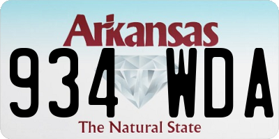 AR license plate 934WDA