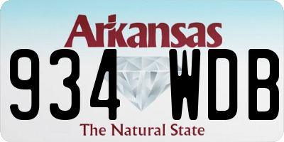 AR license plate 934WDB